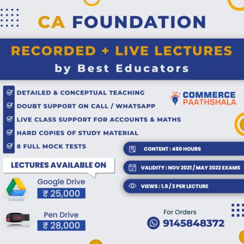CA Foundation Combo Classes 4 Papers